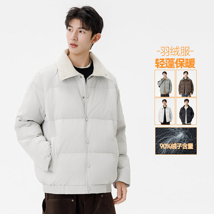 Herr Vadderad Winter-Steppjacke med Teddykragen och Winddichter Thermofüllung