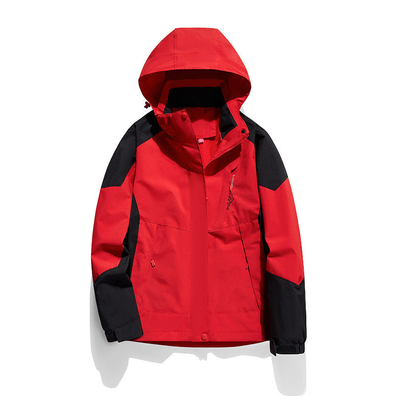 Dam två-layer softshell utomhusjacka med removable fleece inner layer och huva