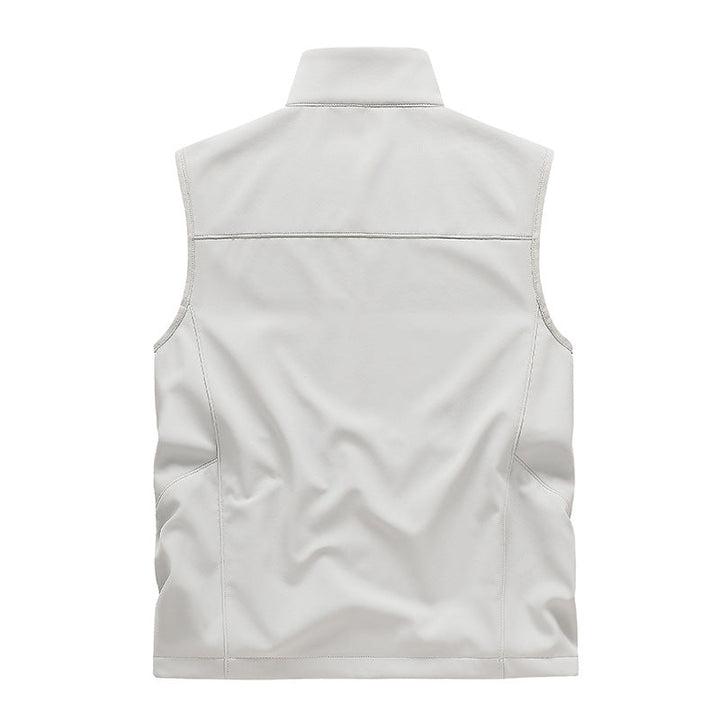Herr Vattenavvisande Softshell Väst med Ståkrage, Dragkedja Fickor &amp; Andningsbar Foder