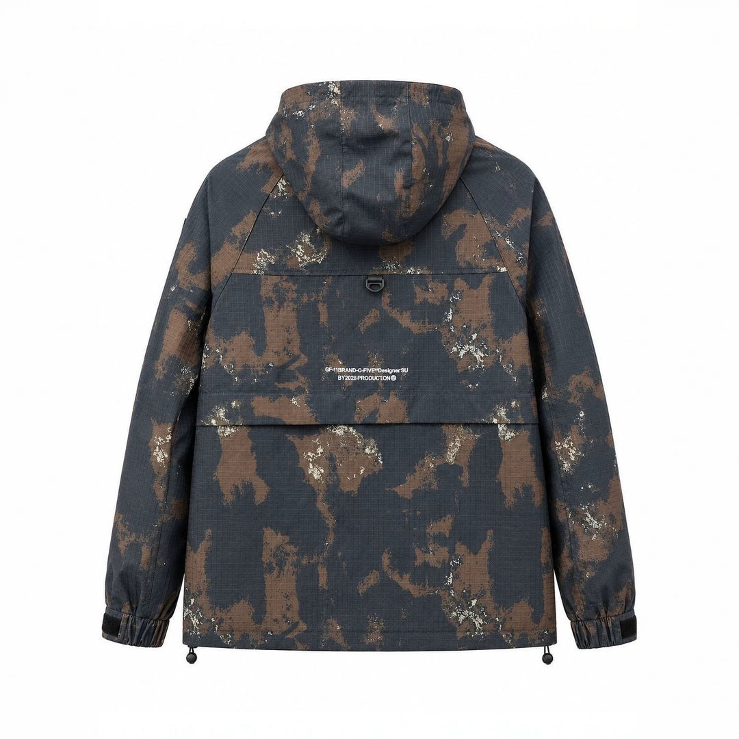 Herr teknisk Kamouflage parka med huva och Ripstop Ytter Material