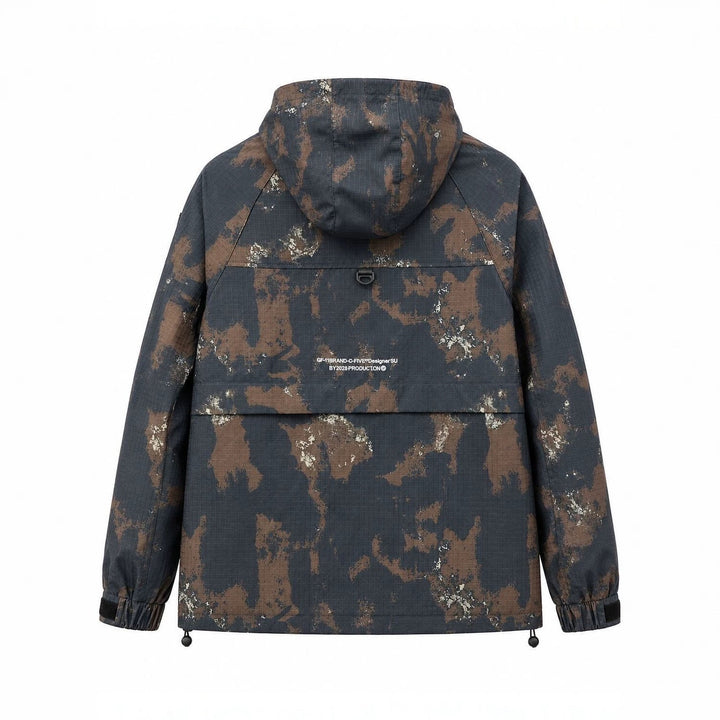 Herr teknisk Kamouflage parka med huva och Ripstop Ytter Material