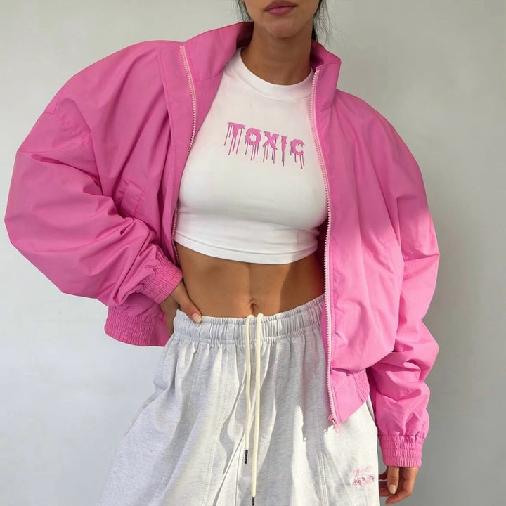 Dam avslappnad oversized fritid jacka