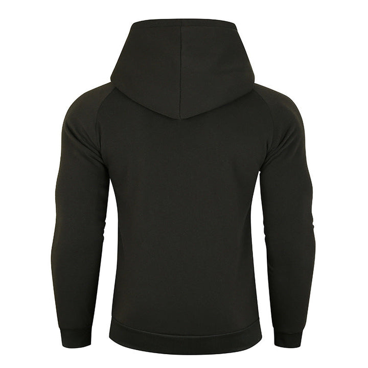 Herr Nan Asymmetrical Luvtröja med Wrap Krage och Concealed Knapplist, Smal Sportig Passform