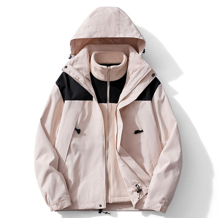 Dam två-layer softshell utomhusjacka med removable fleece inner layer