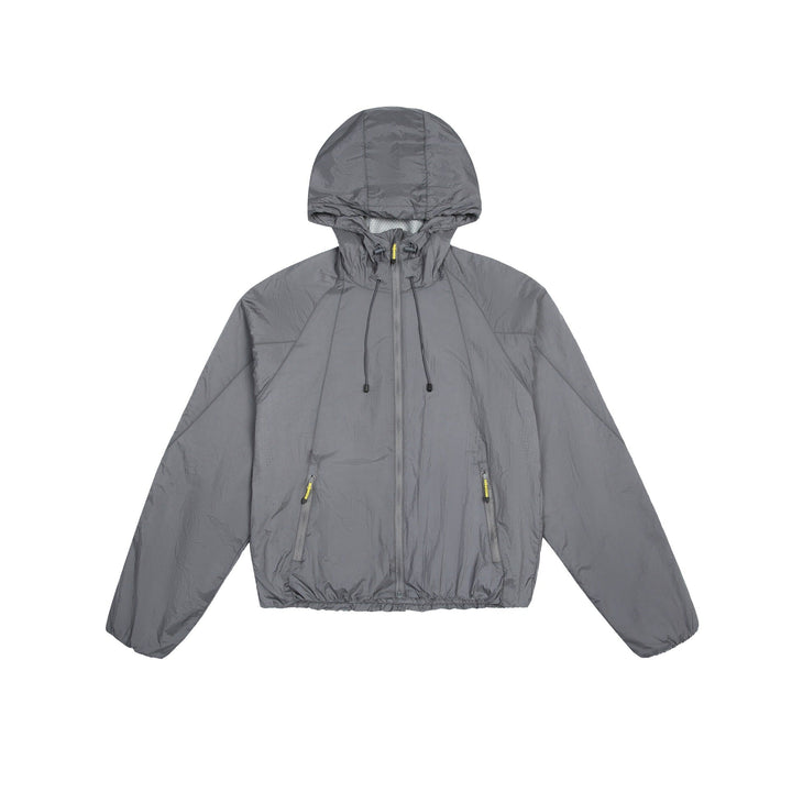 Unisex Lätt Vindjacka med Adjustable Huva, Packable Nylon Jacka