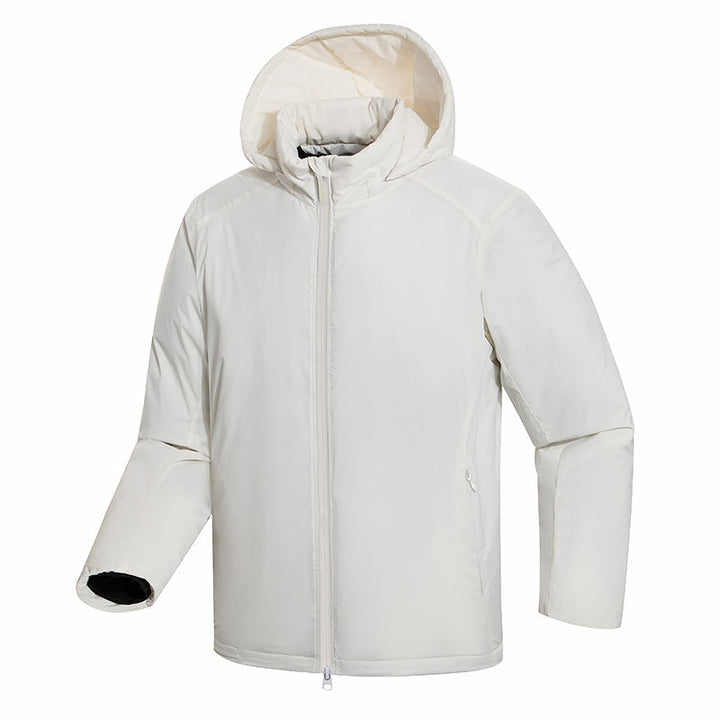Herr Minimalistisk Termisk Luvtröja Jacka med Quiltad Insulation och Concealed Dragkedja