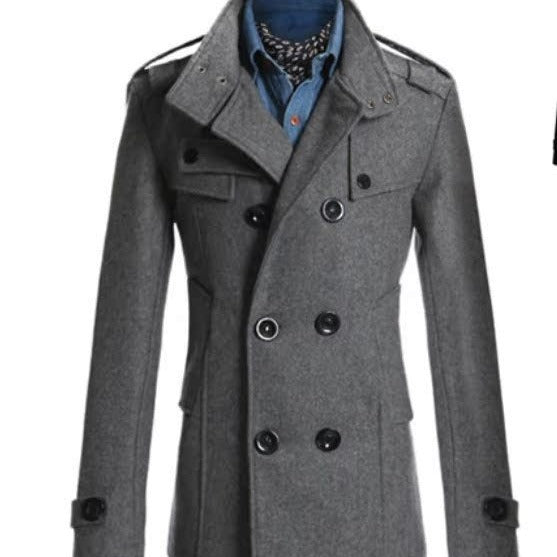 Herr Short Rock i Navy-Inspired Double-Breasted med Tailored Skärning