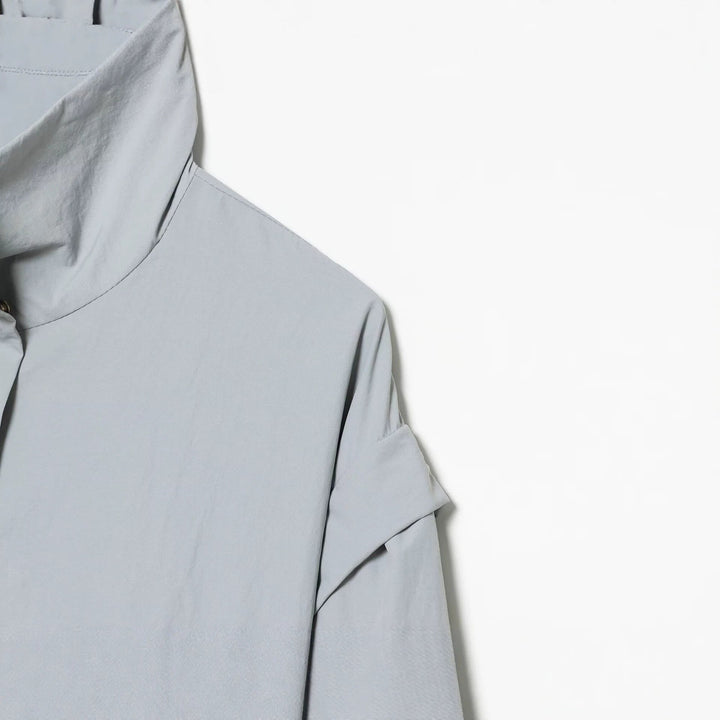 Dam Lätt Kort Blouson med Hög Stå Krage och Dold Front