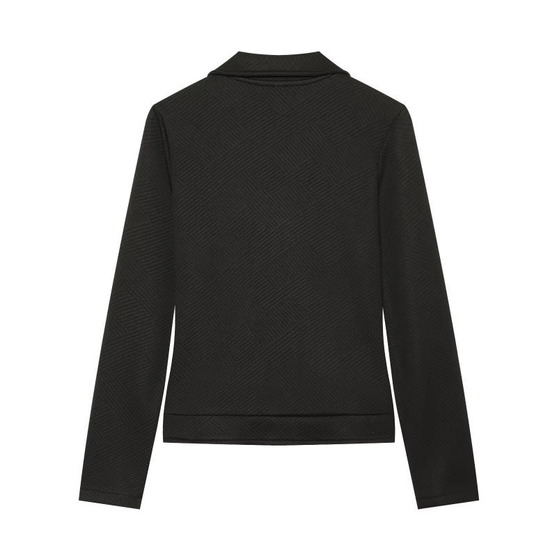 Dam Structured Biker Blazer med Asymmetrisk Dragkedja och Silver Details