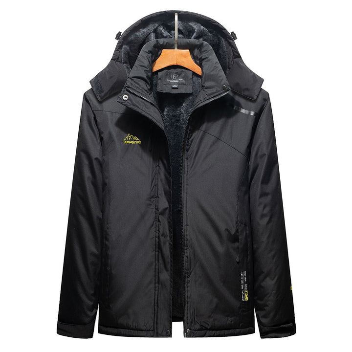 Herr Insulated Vinter Parka med Teddyfoder, Huva och Vattenavvisande Yttre Skal