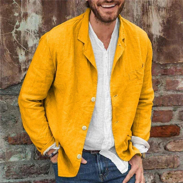 Lätt Bomull Blazer för Herr: Comfort och Stil