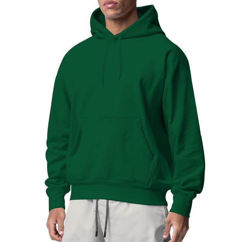 Herr Nan Premium Luvtröja med Känguruficka, Brushed Fleece Interior, Reinforced Neck Seam, och Ribbad Fåll