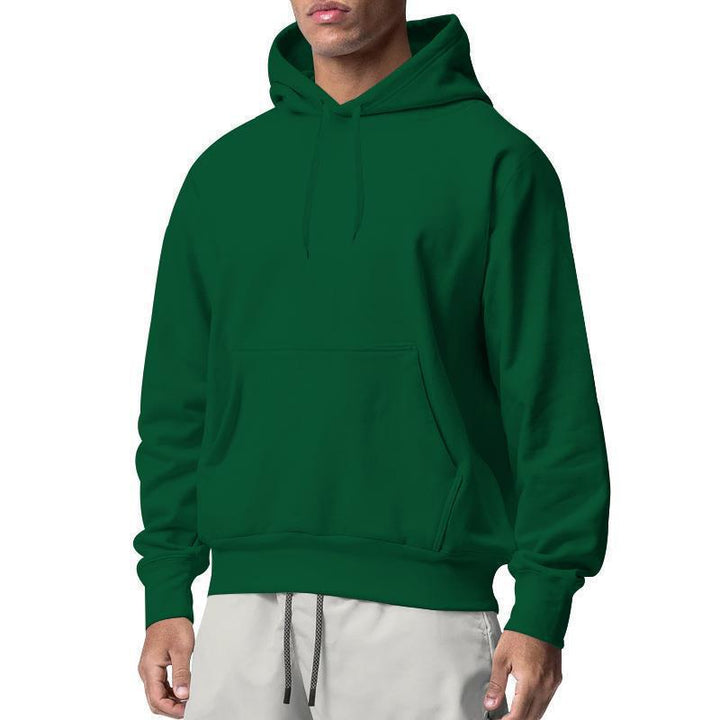Herr Nan Premium Luvtröja med Känguruficka, Brushed Fleece Interior, Reinforced Neck Seam, och Ribbad Fåll