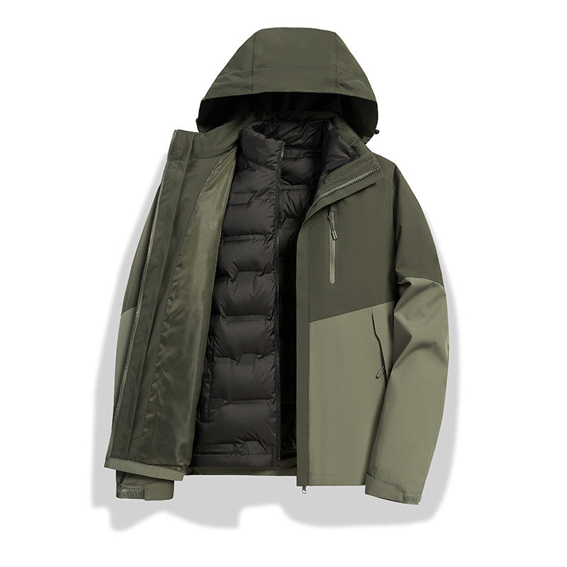 Dam 2-in-1 vattentät vinterjacka med removable down inner väst