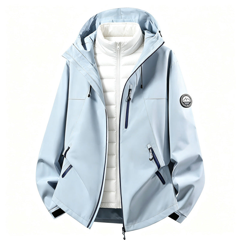 Dam combinable softshell outdoorjacka med avtagbar vadderad inner jacka