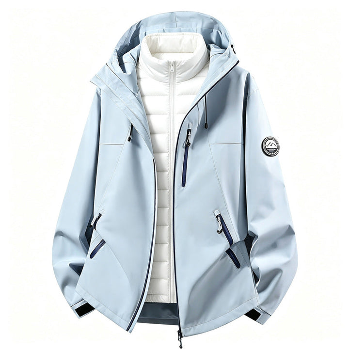 Dam combinable softshell outdoorjacka med avtagbar vadderad inner jacka