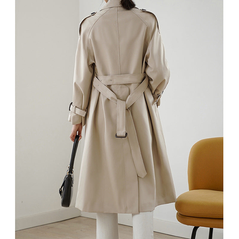 Dam elegant trenchcoat med Double knappslå och praktisk midjebälte