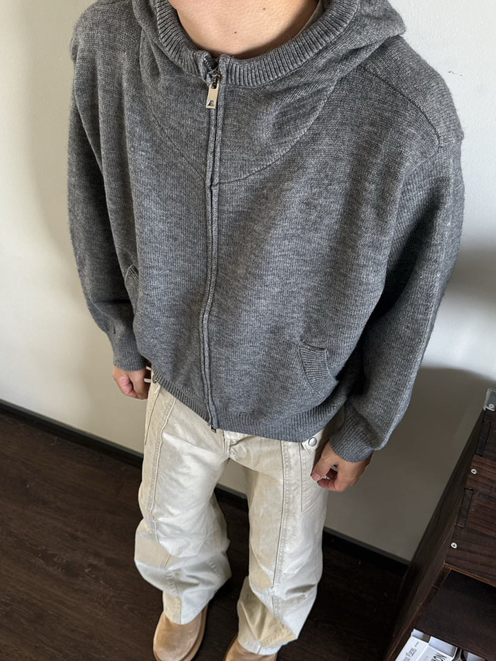 Herr Modern med Huva Cardigan