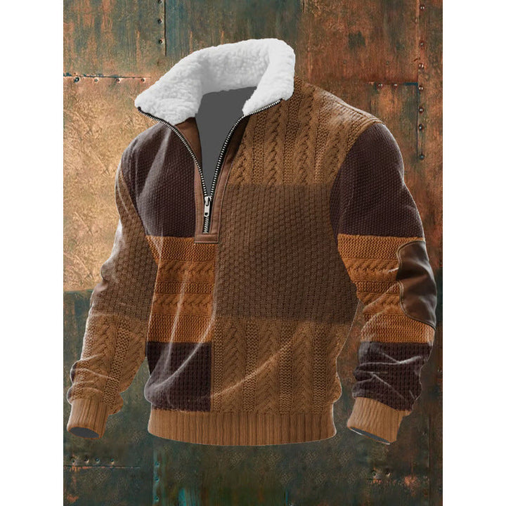 Herr Urban Fleece Pullover med Tree Motif