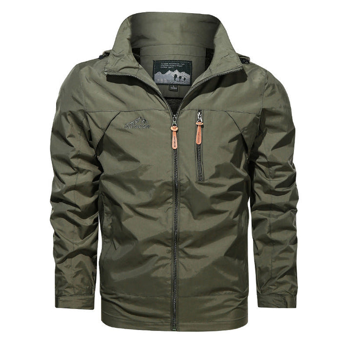 Herr lätt utomhusjacka windbreaker med vattenavvisande kappaing och ventilerande meshfoder