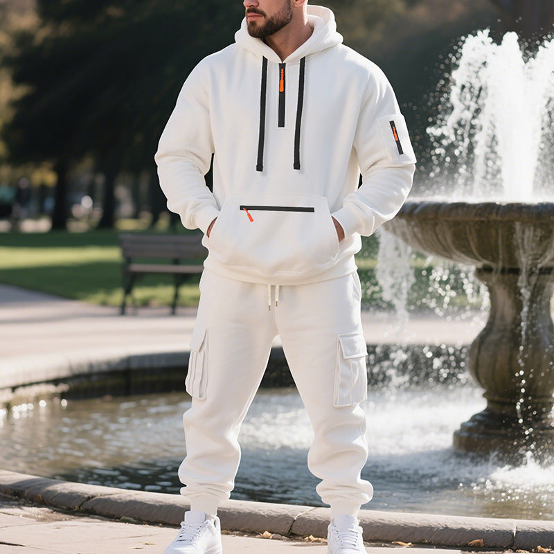 Herr Nan Utilitarian Luvtröja och Cargo Joggingbyxor Set