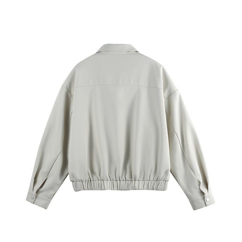 Unisex Lätt Blouson med Slagkrage, Hidden Dragkedja och Elastic Fåll