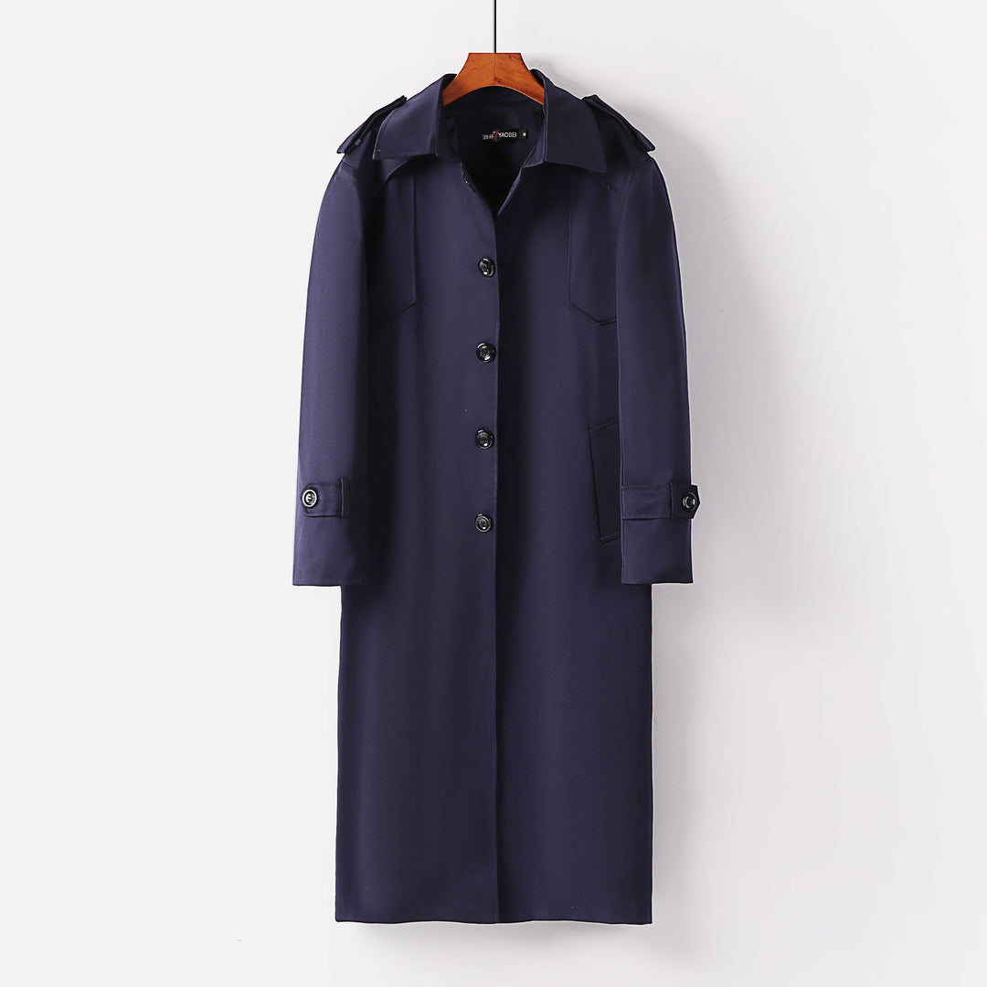 Dam elegant lätt trenchcoat med epaulettes och knappslå