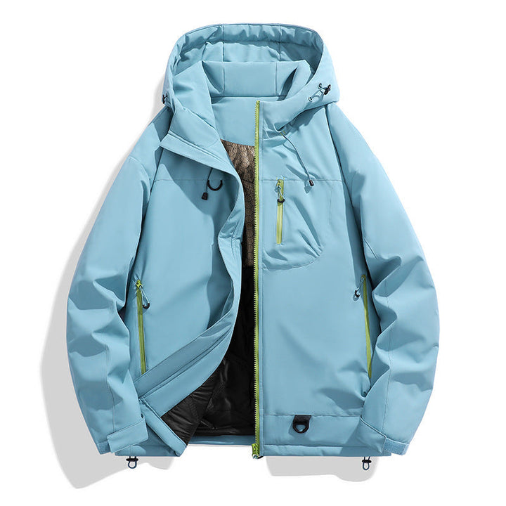 Herr Nano Teknisk med Huva Parka med Vindtät Membrane, Isolerad Inner Foder och Multifunctional Fickor
