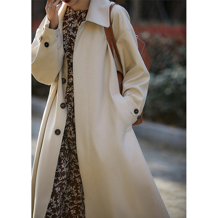 Dam Elegantly skärning trenchcoat