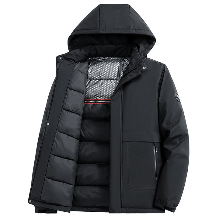 Herr vattenavvisande vinter parka med Thermo-Reflective quiltat foder och Huva