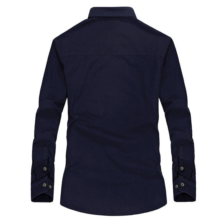 Herr Lightly Vadderad Canvas Worker Skjortjacka med Bröst Lock Fickor
