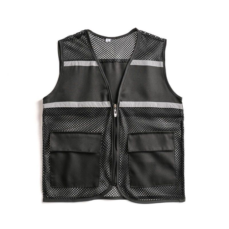 Unisex Visible Utility väst med andningsbar Mesh, Reflective Straps och Generous framfickor