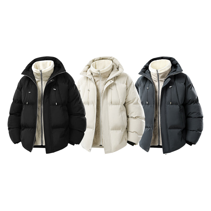 Dam Oversize-Steppjacke med Integriertem Fleece-Innenlayer och huva