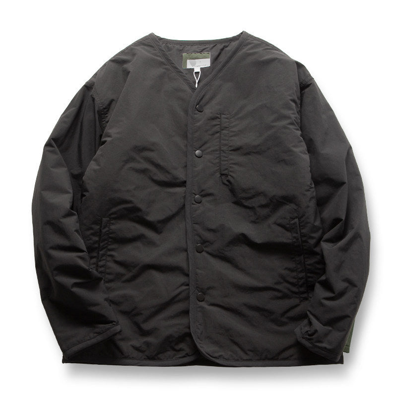 Herr fleece inner jacka med tryckknapps