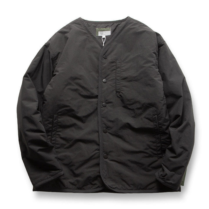 Herr fleece inner jacka med tryckknapps