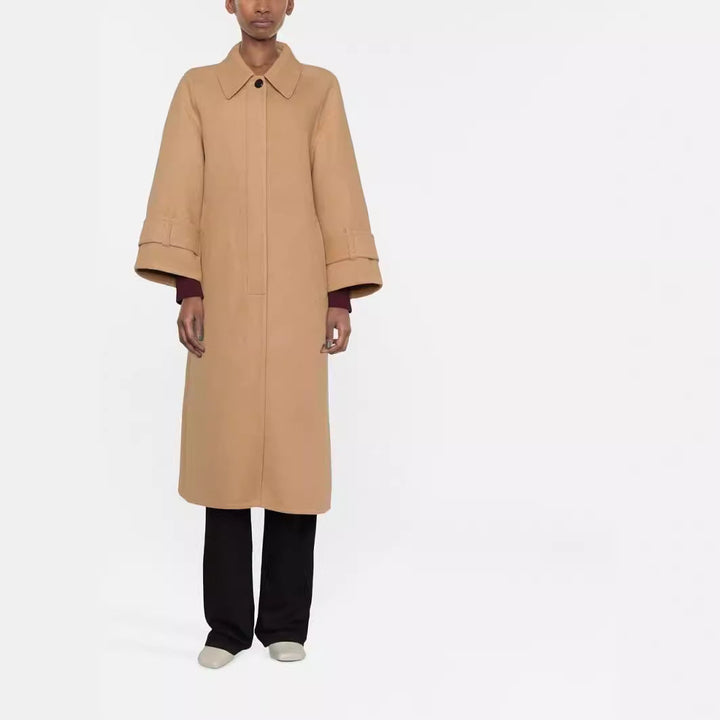 Dam Maxi Length ullblandning kappa med extra lång, Boxy ärmar