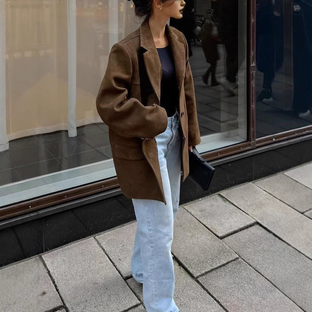 Dam Fashion mockajacka med elegant detaljer
