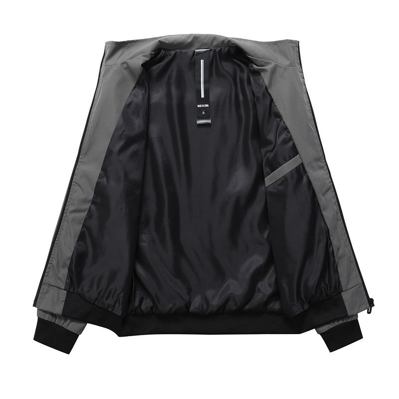 Herr Urban Minimalistisk Softshell Jacka med Huva med Concealed Dragkedja Fram