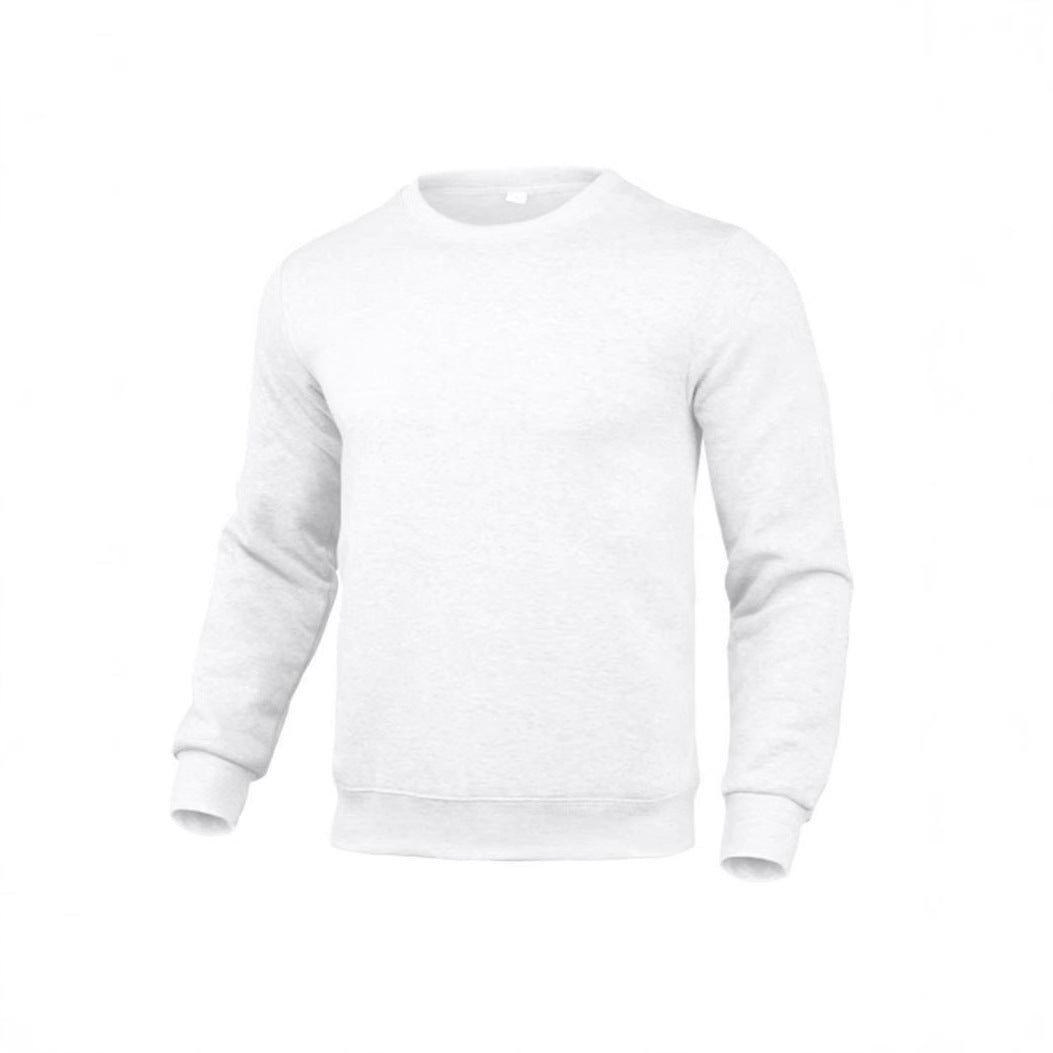 Herr Nan Klassisk Round Neck College-Tröja med Mjuk Fleece Inner Foder, Ribbad Fåll, och Reinforced Sömmar