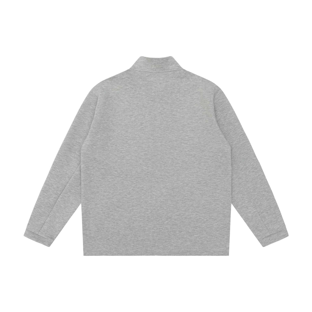 Unisex Minimalistic Kort Jacka med Ståkrage och Funktionell Fickor med Dragkedja