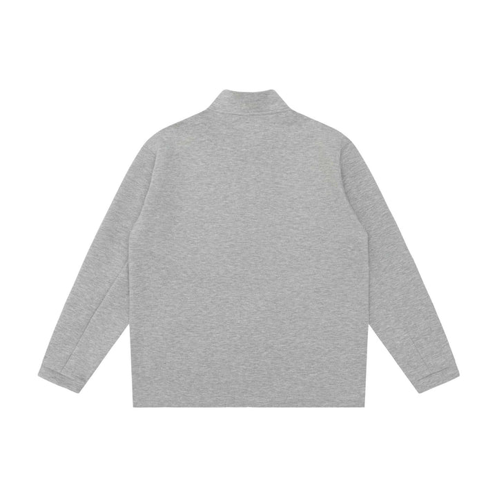 Unisex Minimalistic Kort Jacka med Ståkrage och Funktionell Fickor med Dragkedja
