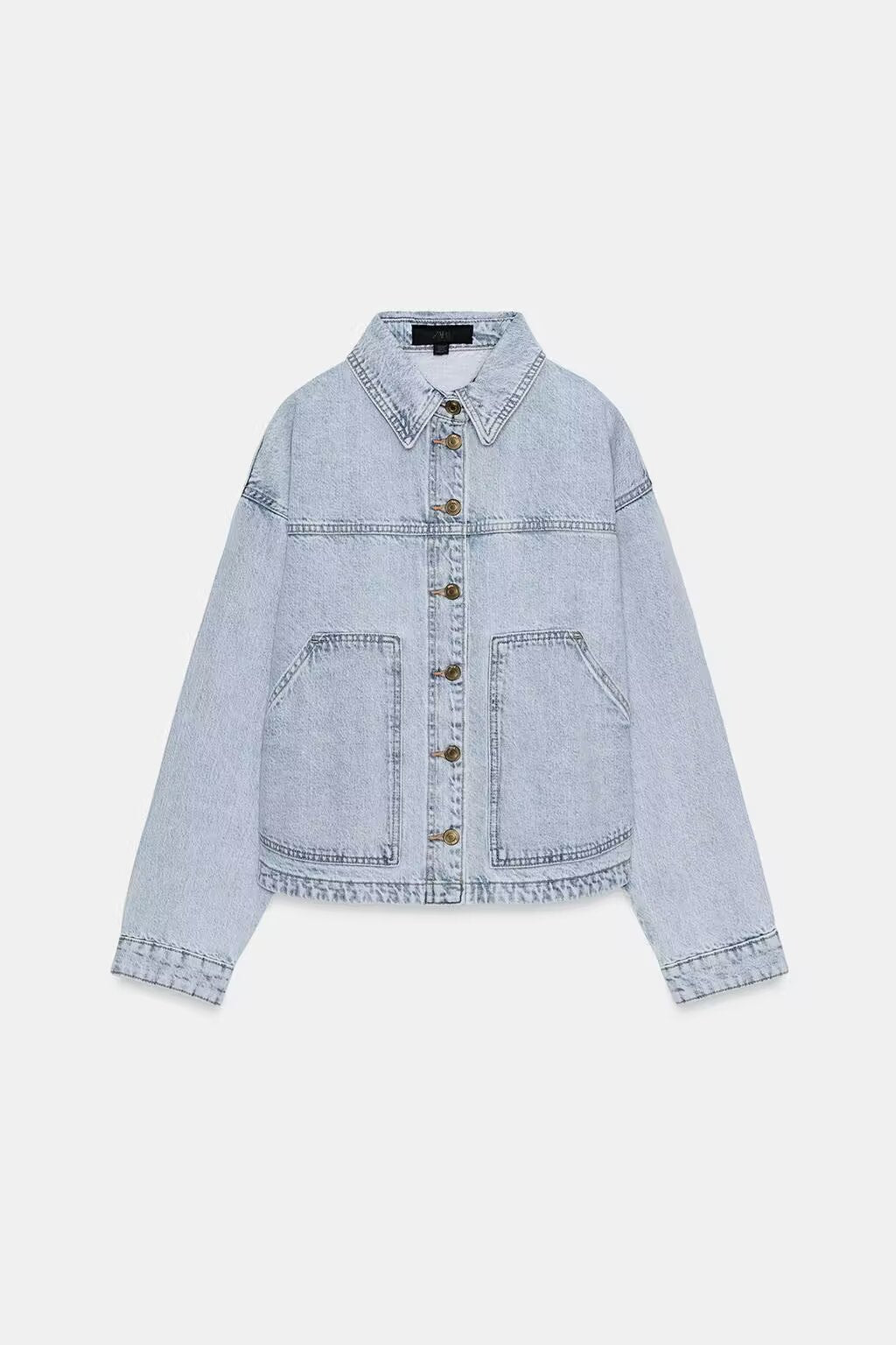Dam Oversize Worker Jacka Tillverkad av Bomull Twill