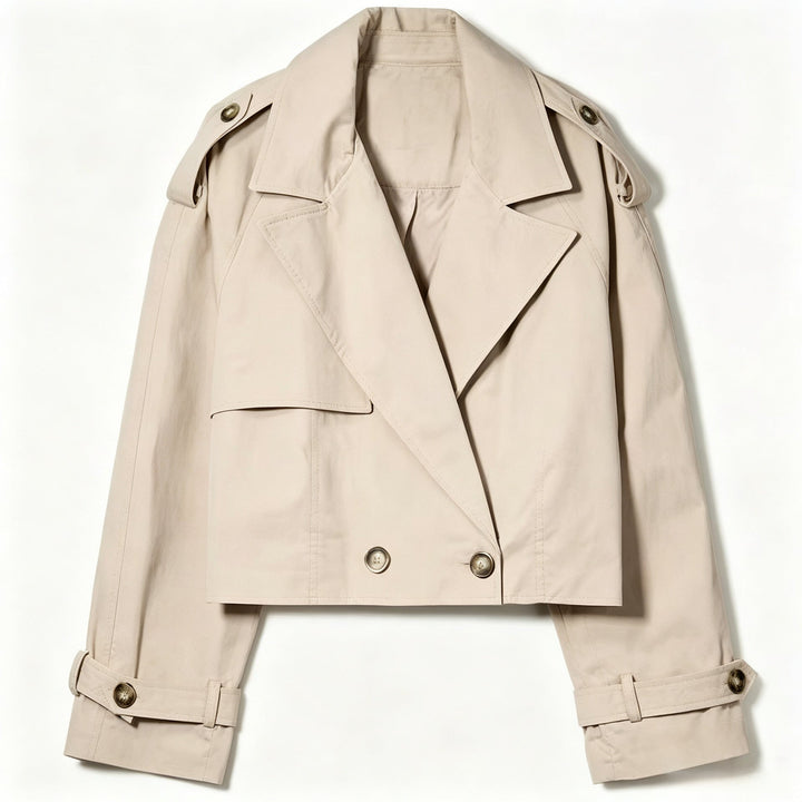 Dam Snygg Kort Trenchcoat