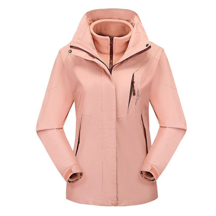 Dam Three-Piece Softshell funktionsjacka med avtagbar fleece inner lagerplagg