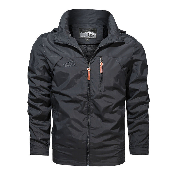 Herr lätt utomhusjacka windbreaker med vattenavvisande kappaing och ventilerande meshfoder