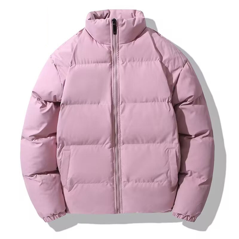 Dam kort skärning Thermal pufferjacka med ståkrage och minimalistisk dragkedja fram