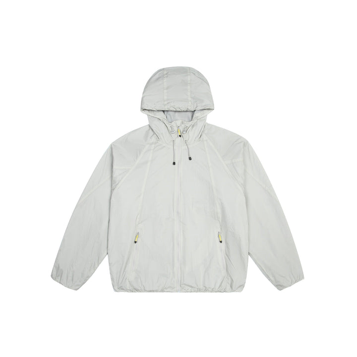Unisex Lätt Vindjacka med Adjustable Huva, Packable Nylon Jacka