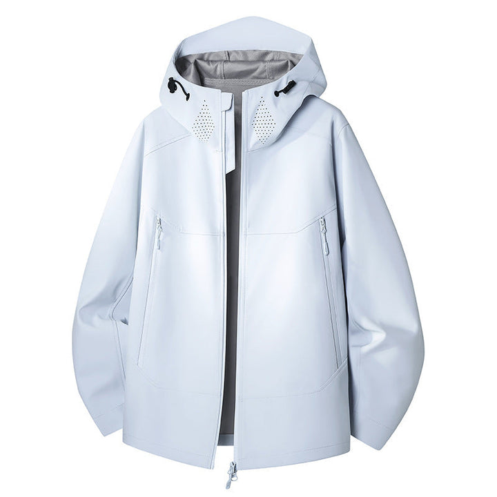 Dam vattentät softshell utomhusjacka med minimalistisk silhuett och Ventilation Perforation at den krage