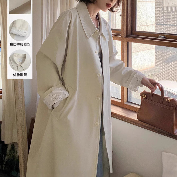 Dam avslappnad oversize trenchcoat