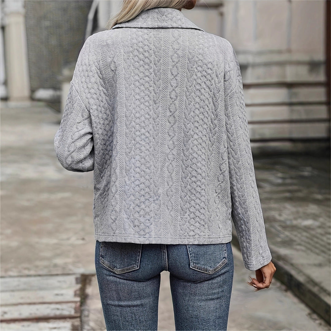 Dam Structured quiltad Shirt jacka med Flap fickor